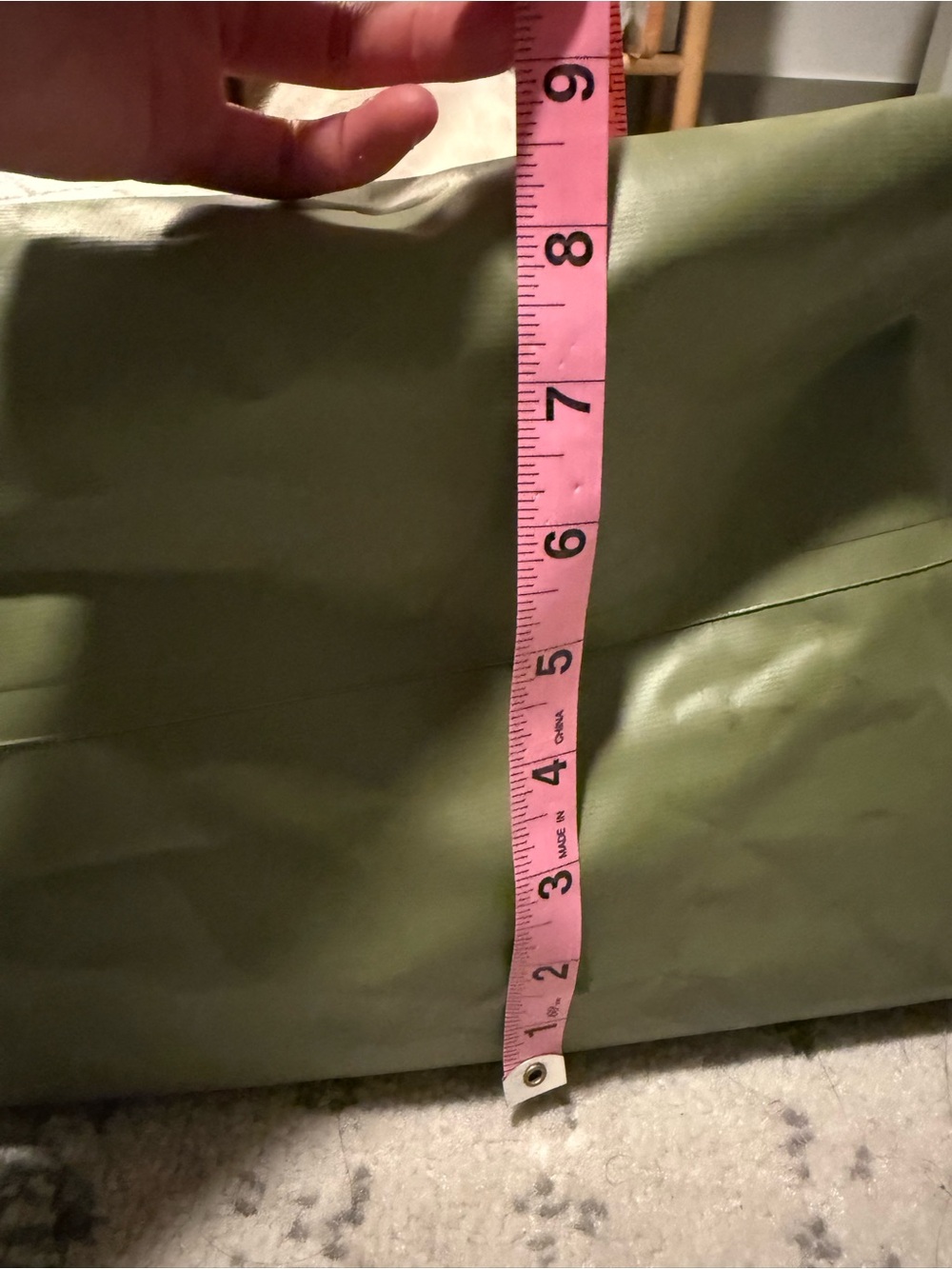 Olive Green Waterproof Travel Duffel Bag - Picture 5 of 6